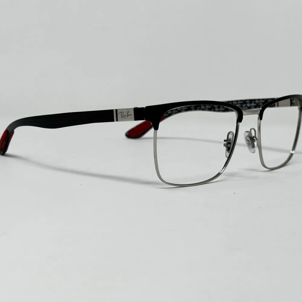 Ray-Ban RB8421 2861 Black Silver Carbon Fiber Eyeglass Frames 54-19-145